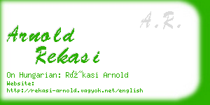 arnold rekasi business card